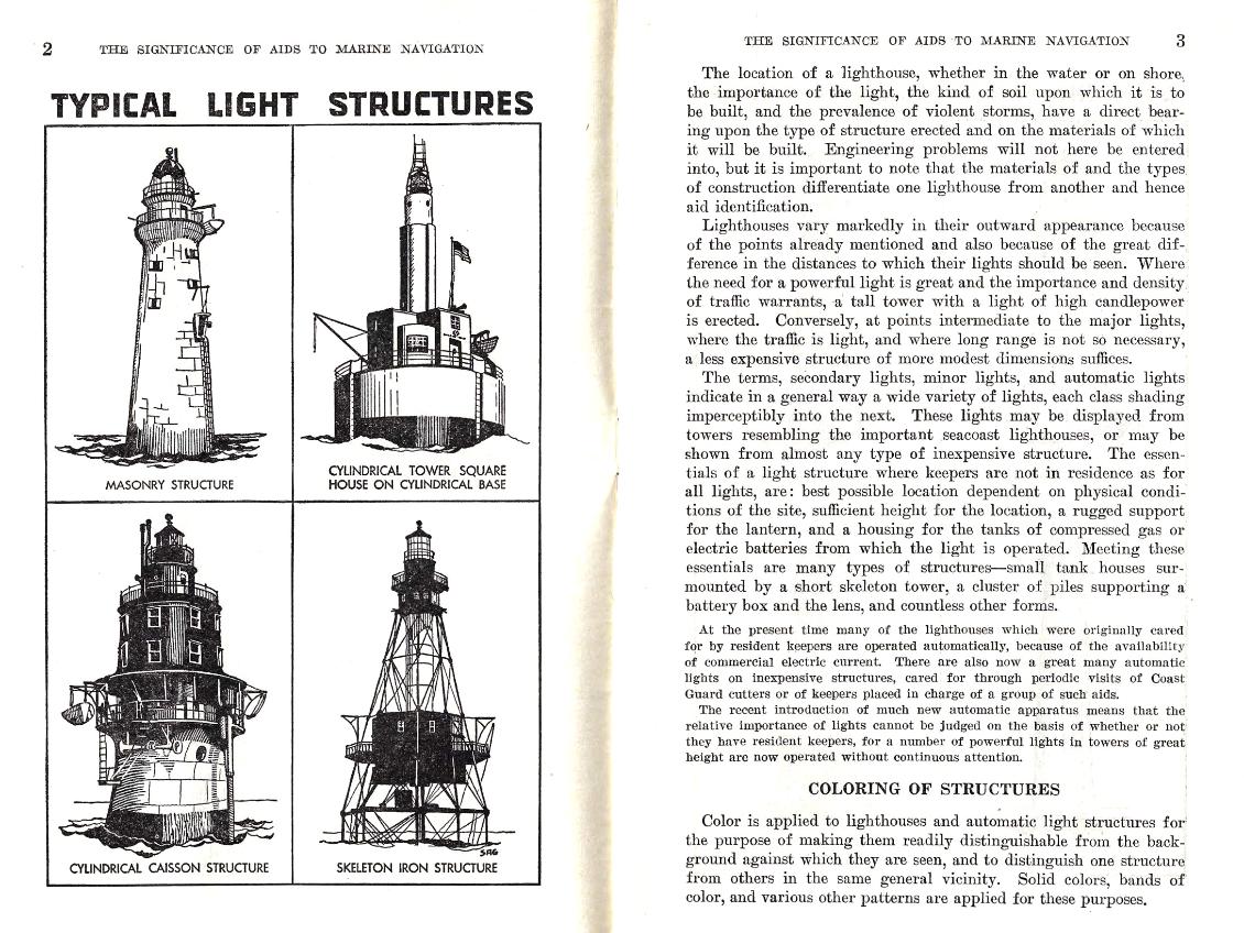 US Coast Guard- Significance of Aids to Navigation - 1943 Light Structures