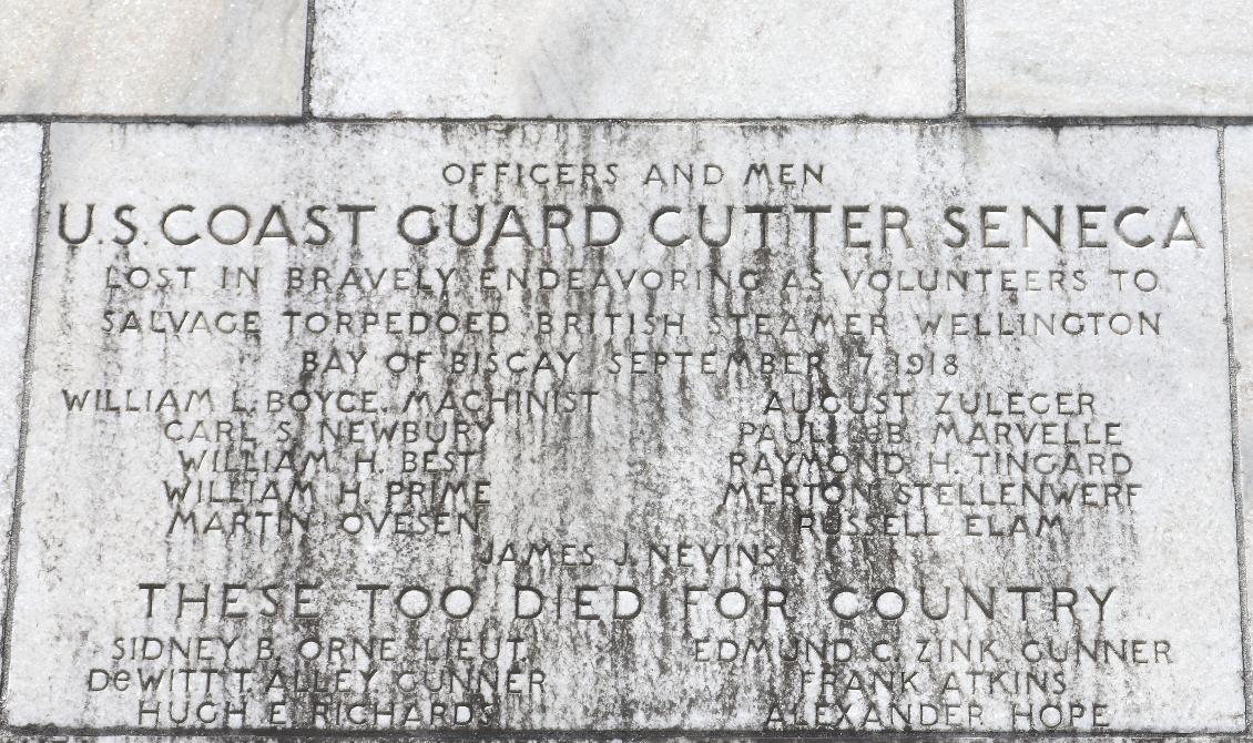 Coast Guard Cutter Tampa & Seneca  Memorial - Arlington National Cemetery