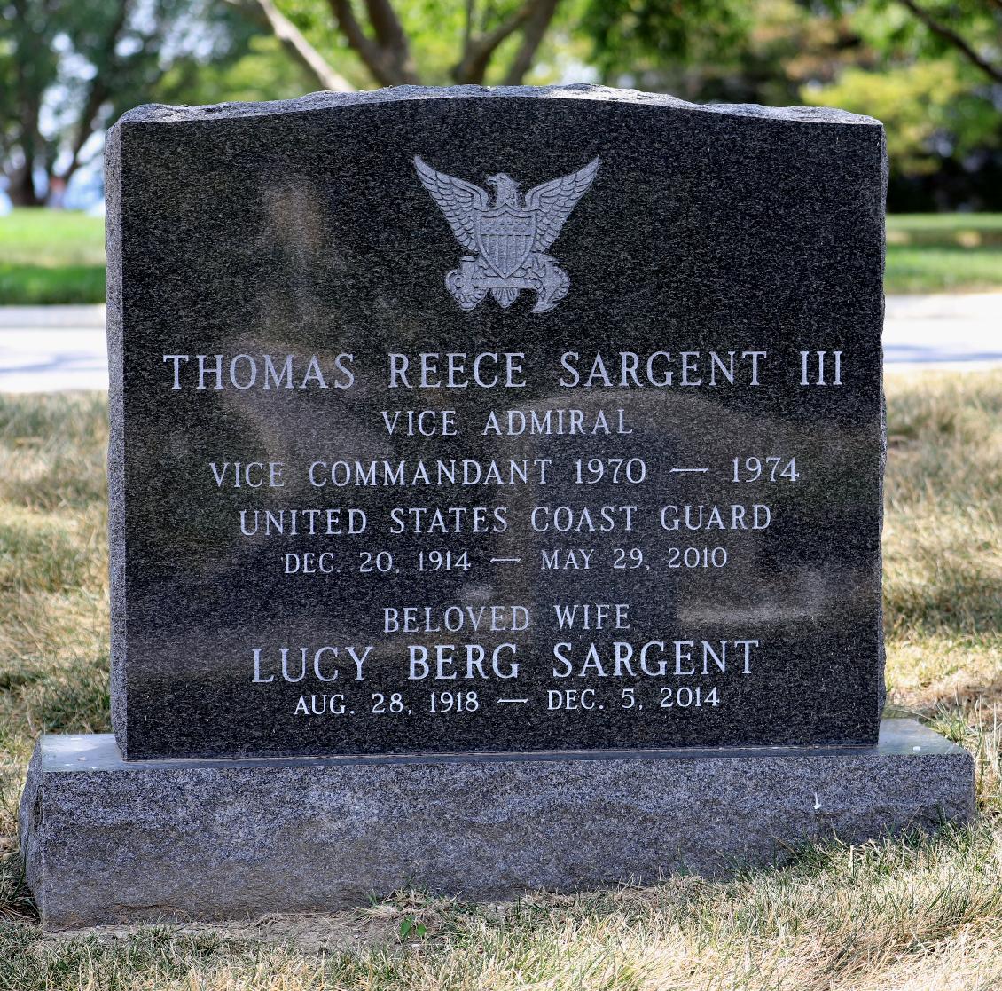 Thomas Reece Sargent II Coast Guard Vice Commandant - Arlington National Cemetery