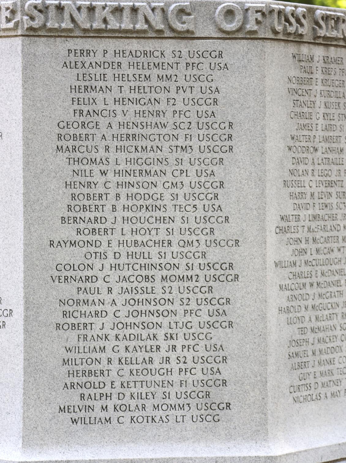 USS Serpens Memorial - Arlington National Cemetery