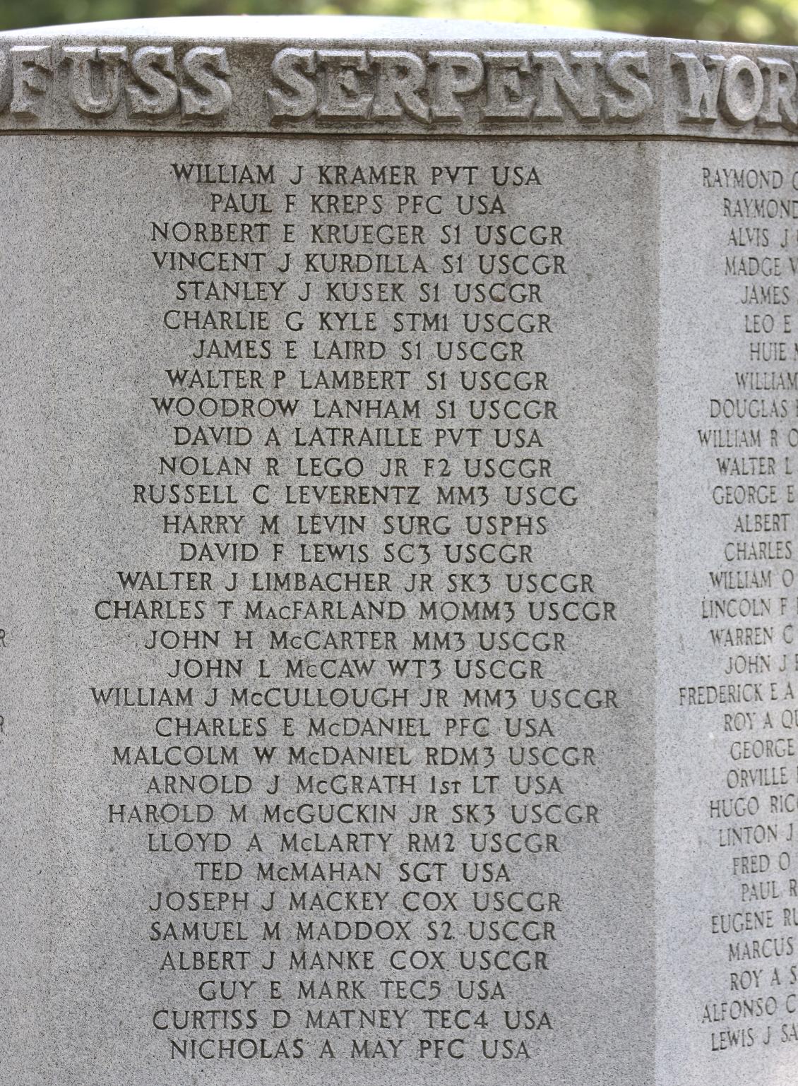 USS Serpens Memorial - Arlington National Cemetery