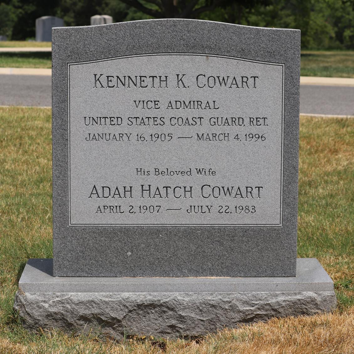 Coast Guard Vice Admiral Kenneth Cowart - Arlington National Cemetery