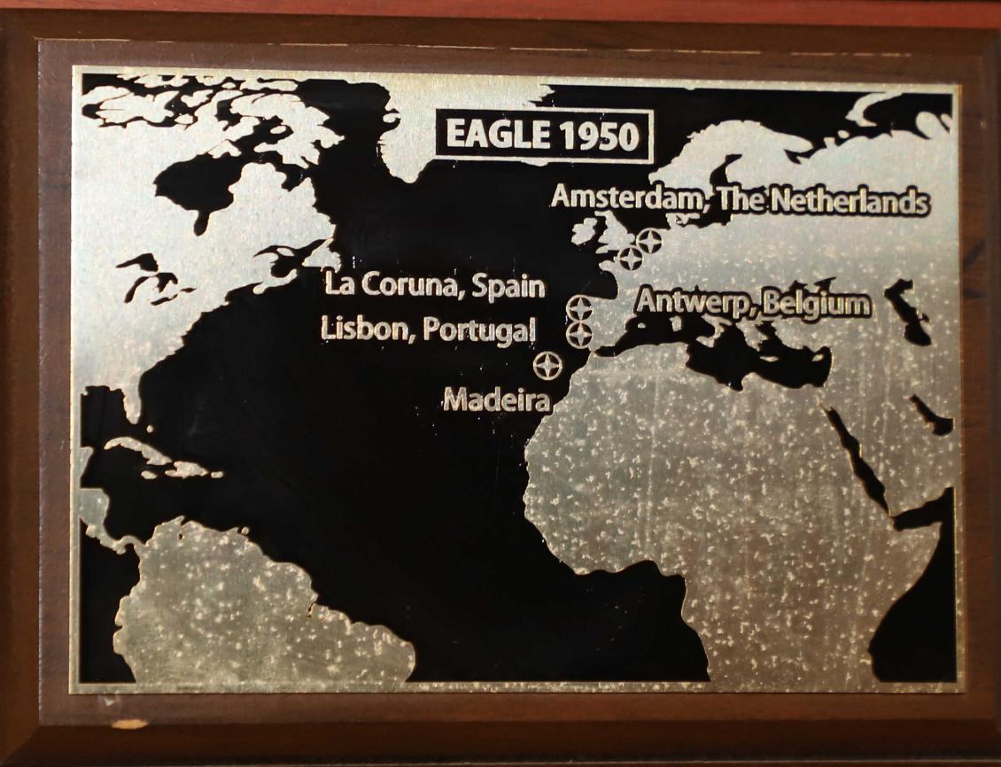 U.S> Coast Guard Barque Eagle - Voyage Plate 1950