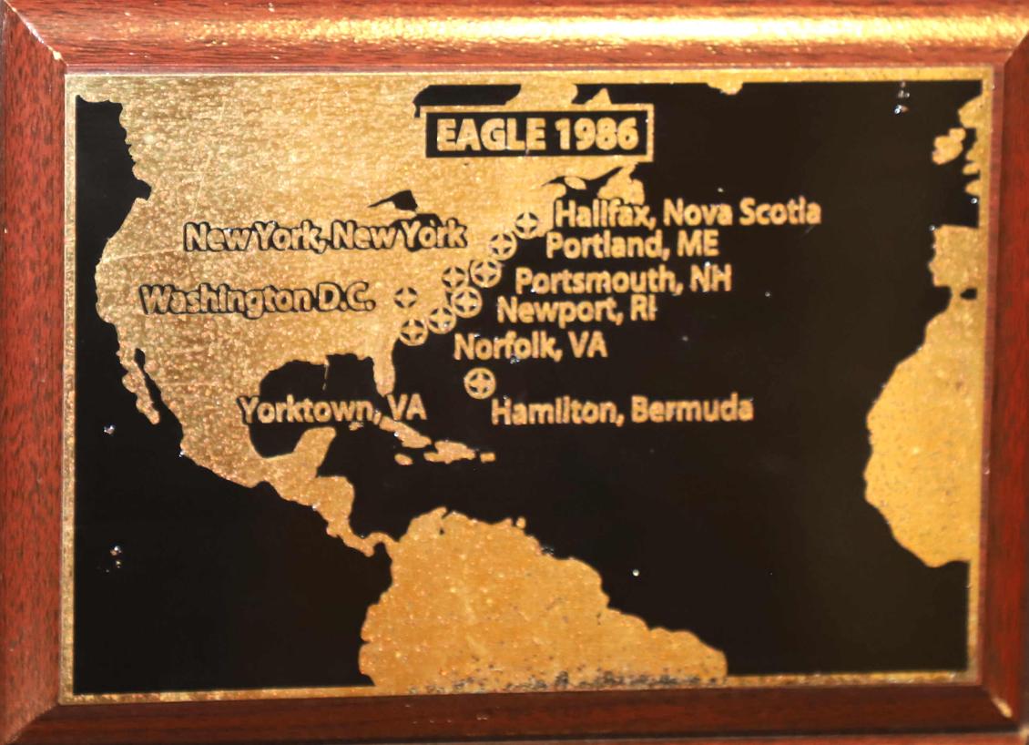 U.S. Coast Guard Barque Eagle - Voyage Plate 1986