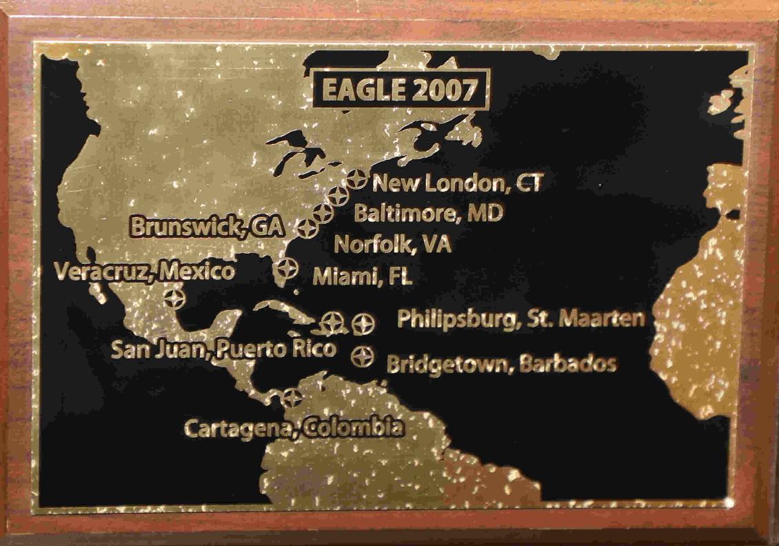 U.S. Coast Guard Barque Eagle - Voyage Plate 2007