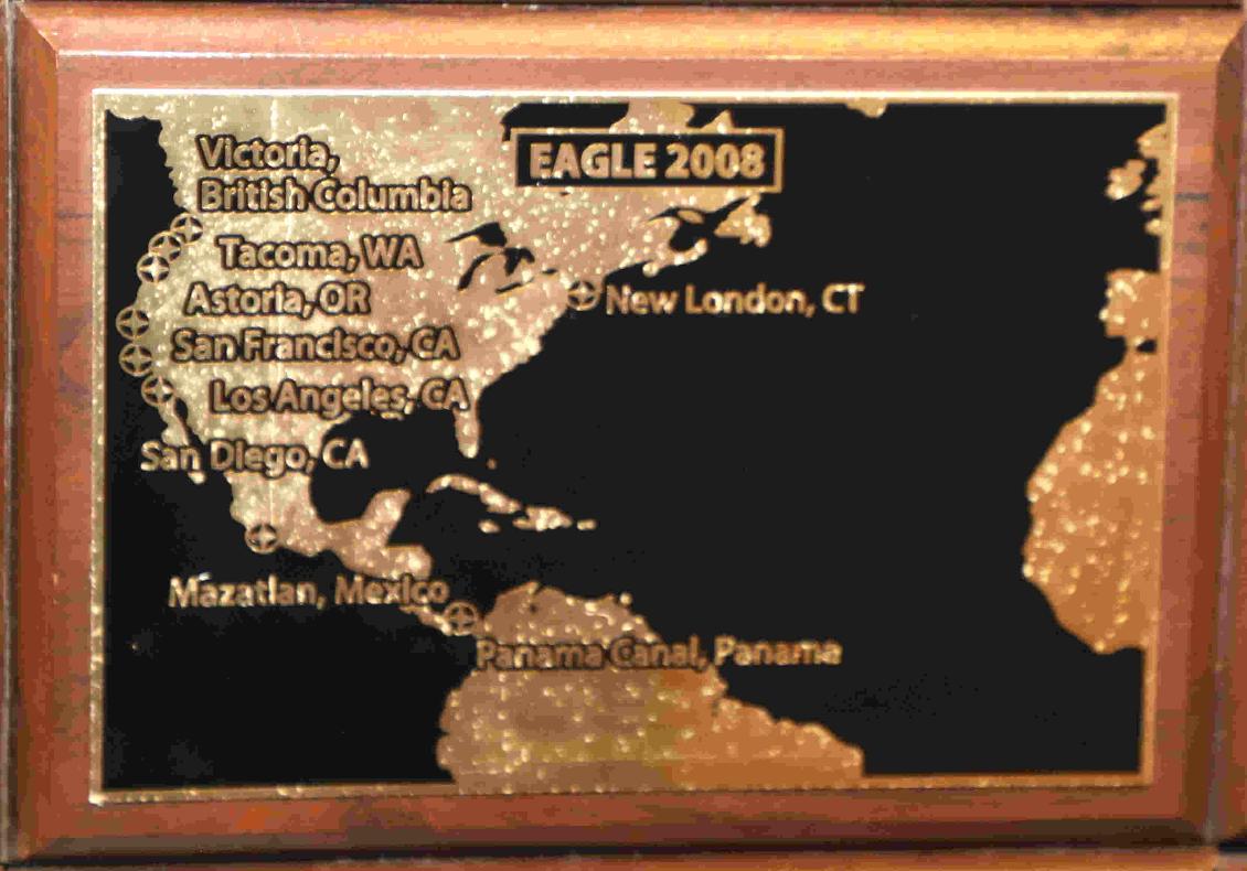 U.S. Coast Guard Barque Eagle - Voyage Plate 2008