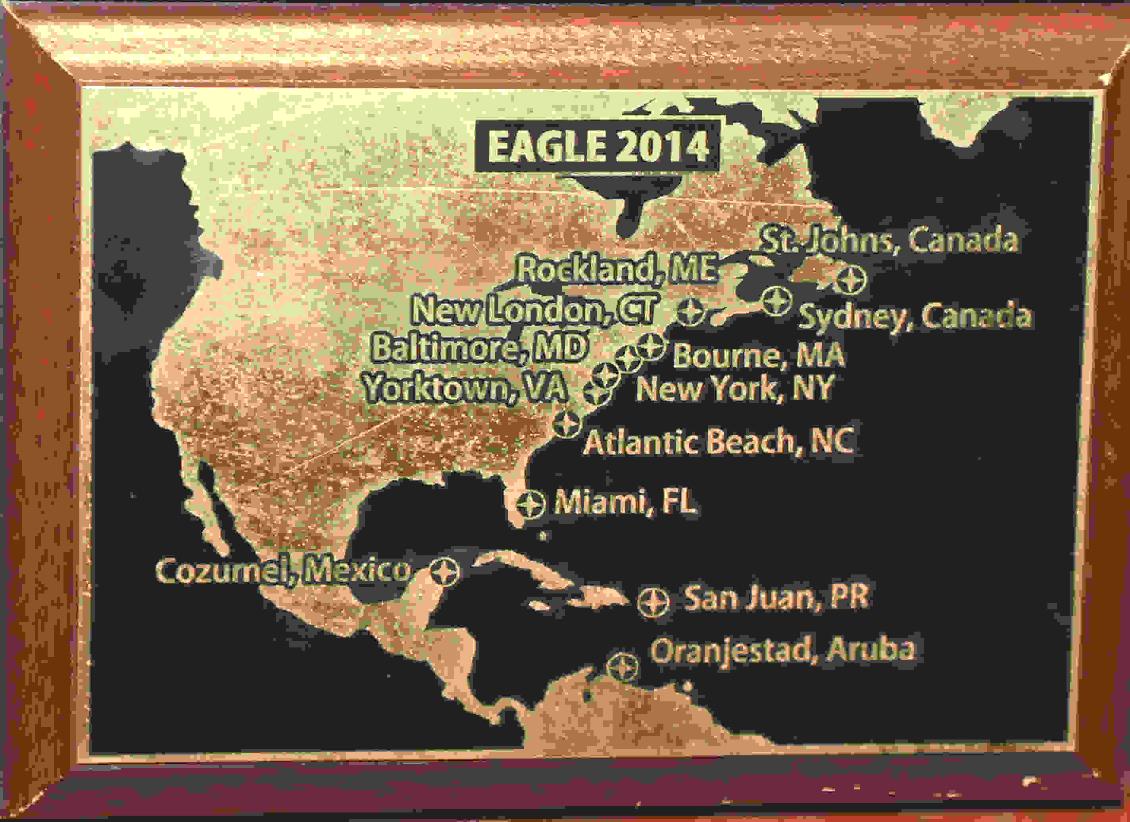U.S. Coast Guard Barque Eagle - Voyage Plate 2014