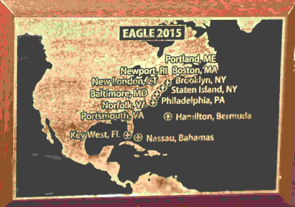 U.S. Coast Guard Barque Eagle - Voyage Plate 2015