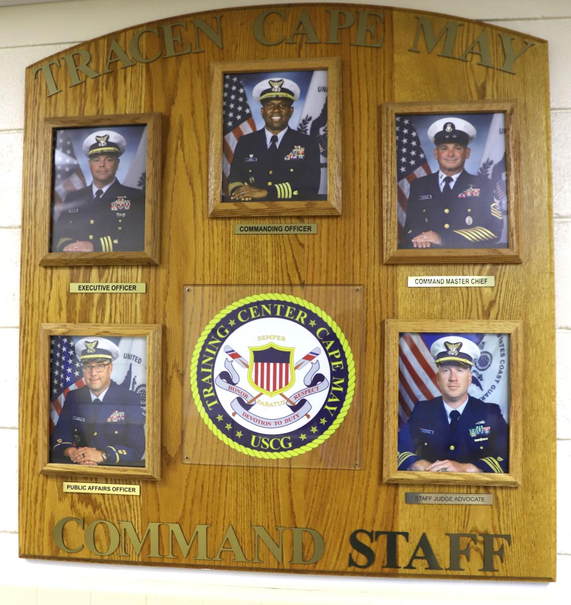 Cape May New Jersey Coast Guard Training Center - Command Staff Plaque