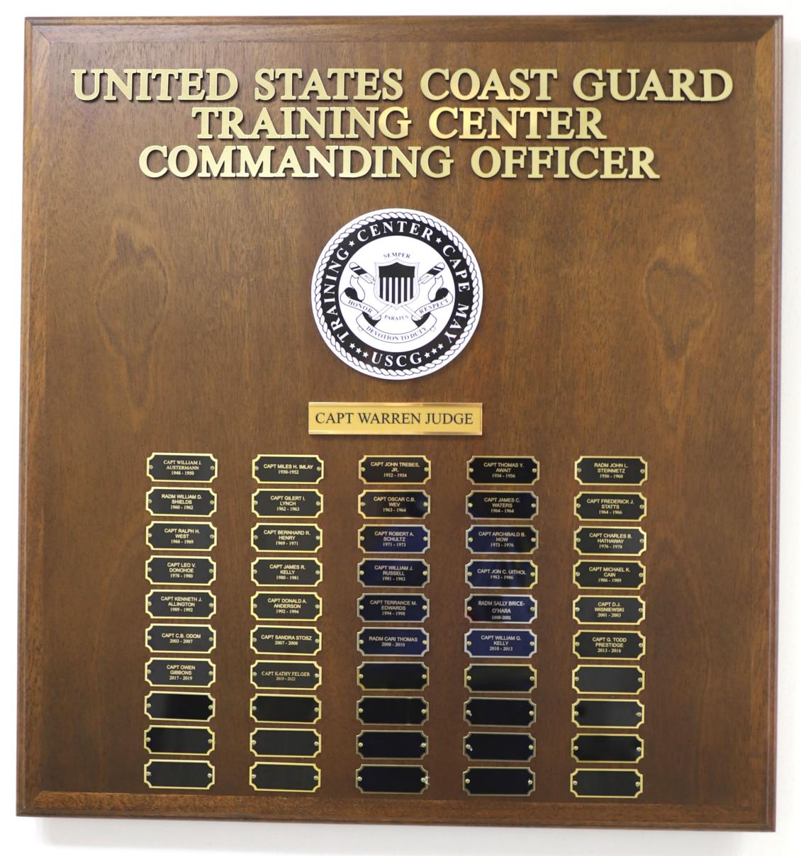 Cape May Coast Guard Training Center - Commanding Officer Roster
