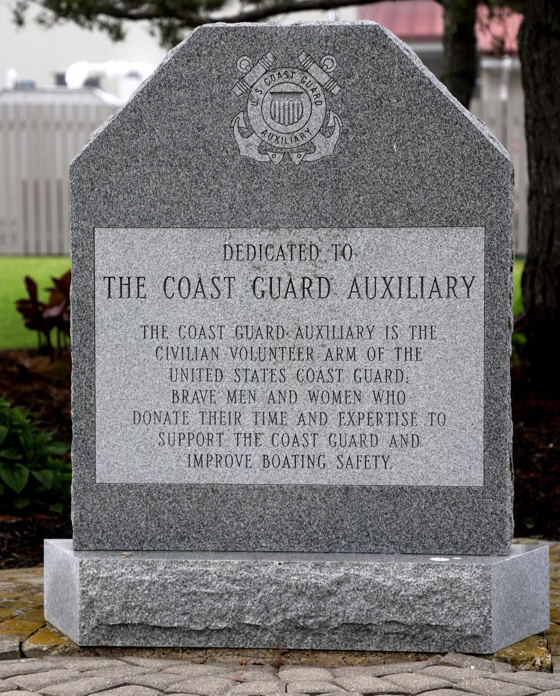 Cape May Coast Guard Training Center - Coast Guard Auxiliary Monument