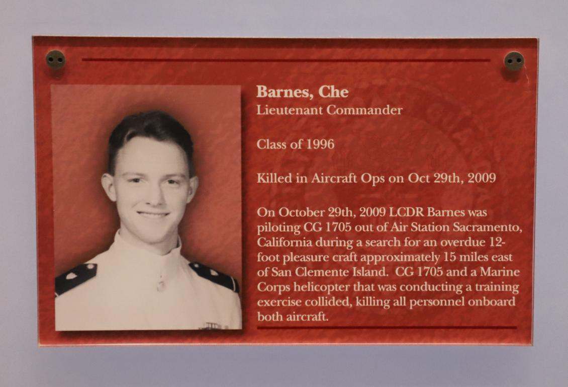 Che Barnes Class of 1996 Casualty Coast Guard Academy