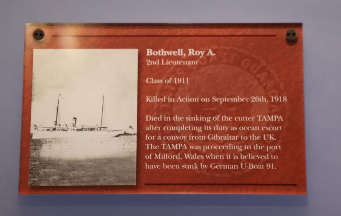 2nd Lieutenant Roy A Bothwell CG Cutter Tampa Fatality CG Academy