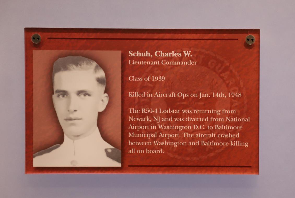 Charles W Schuh Class of 1939 Casualty Coast Guard Academy