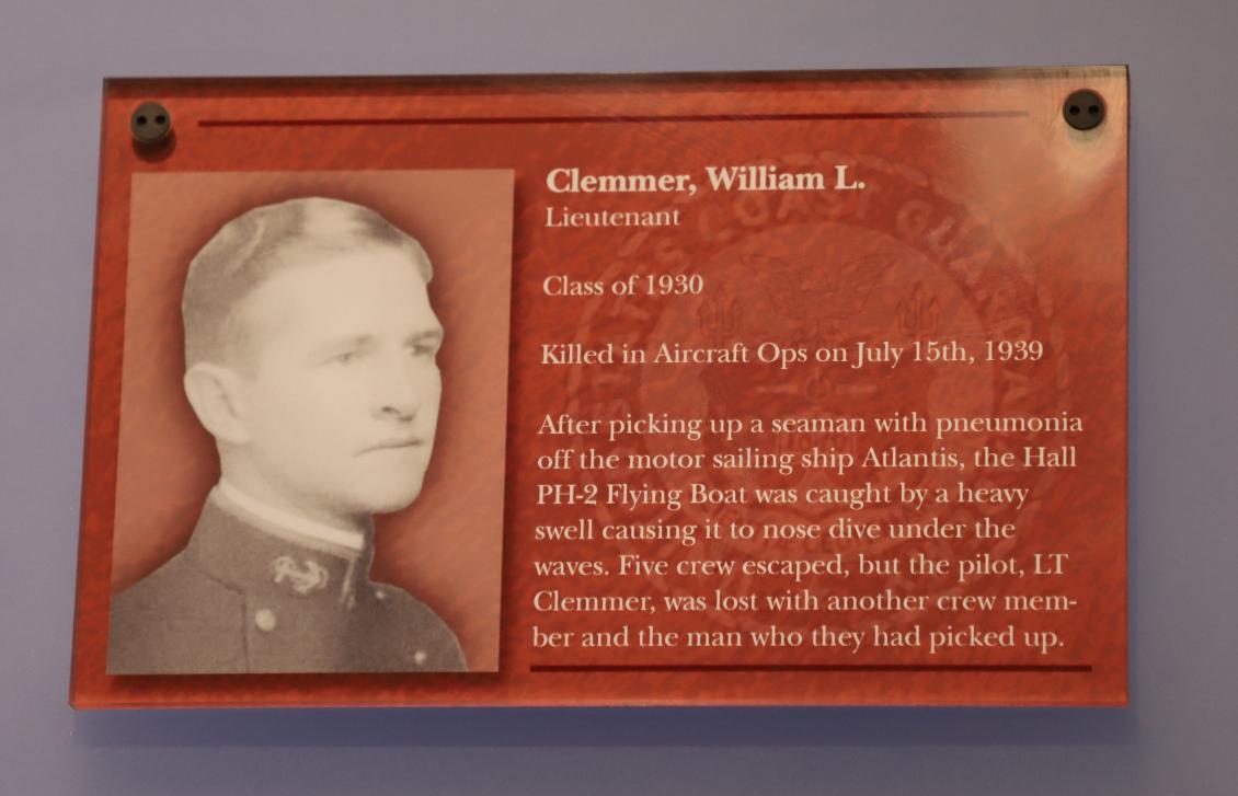 William Clemmer Class of 1930 Casualty Coast Guard Academy