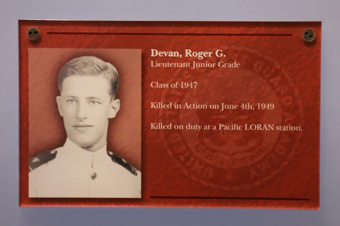 Roger Devan Class of 1947 Casualty Coast Guard Academy