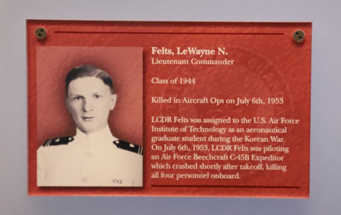 LeWayne Felts Class of 1944 Casualty Coast Guard Academy