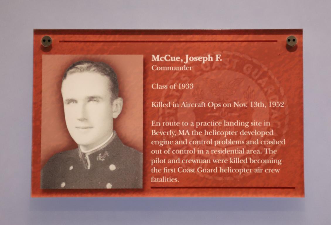 Joseph F McCue Class of 1933 Casualty Coast Guard Academy