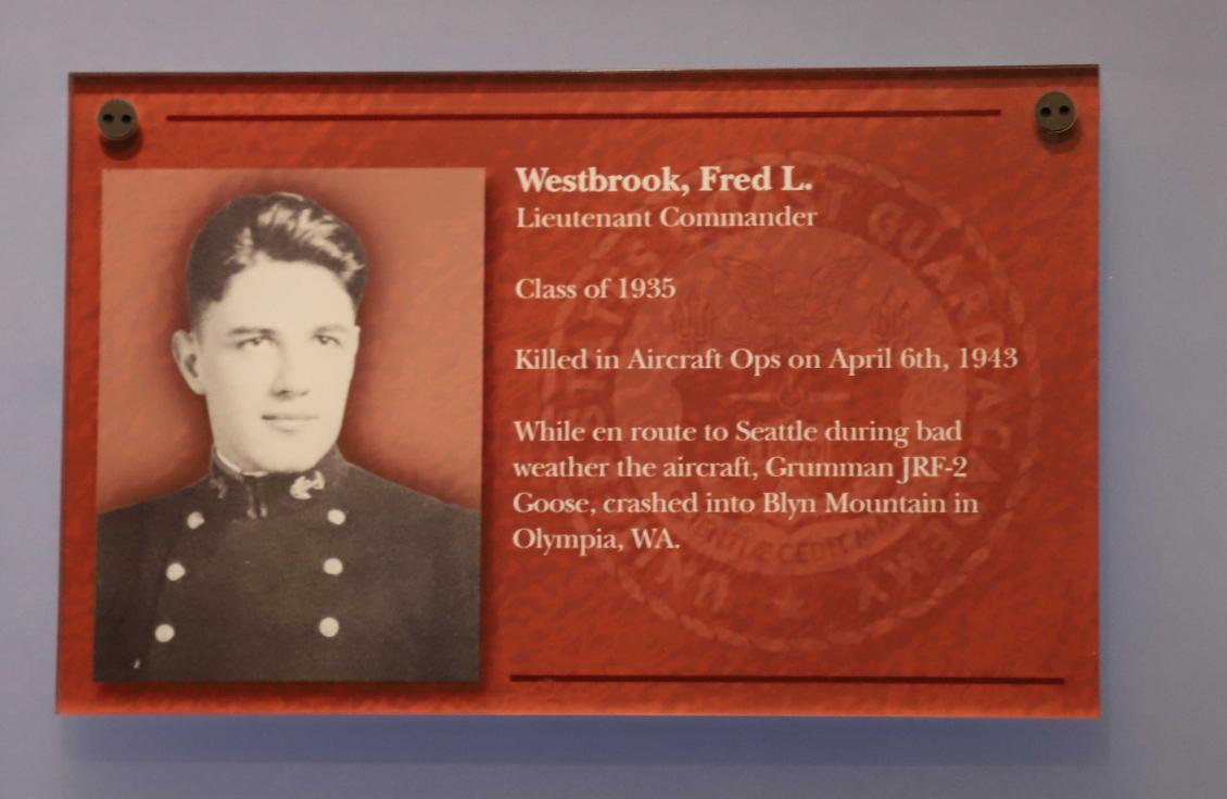 USCG Academy Graduate Fred L Westbrook Class of 1935 KIA 1943