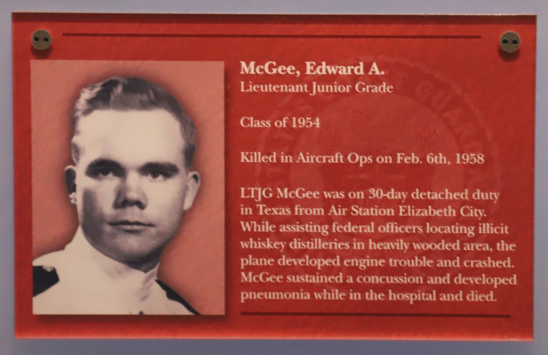 USCG Academy Graduate Edward A McGee Class of 1954 KIA 1958