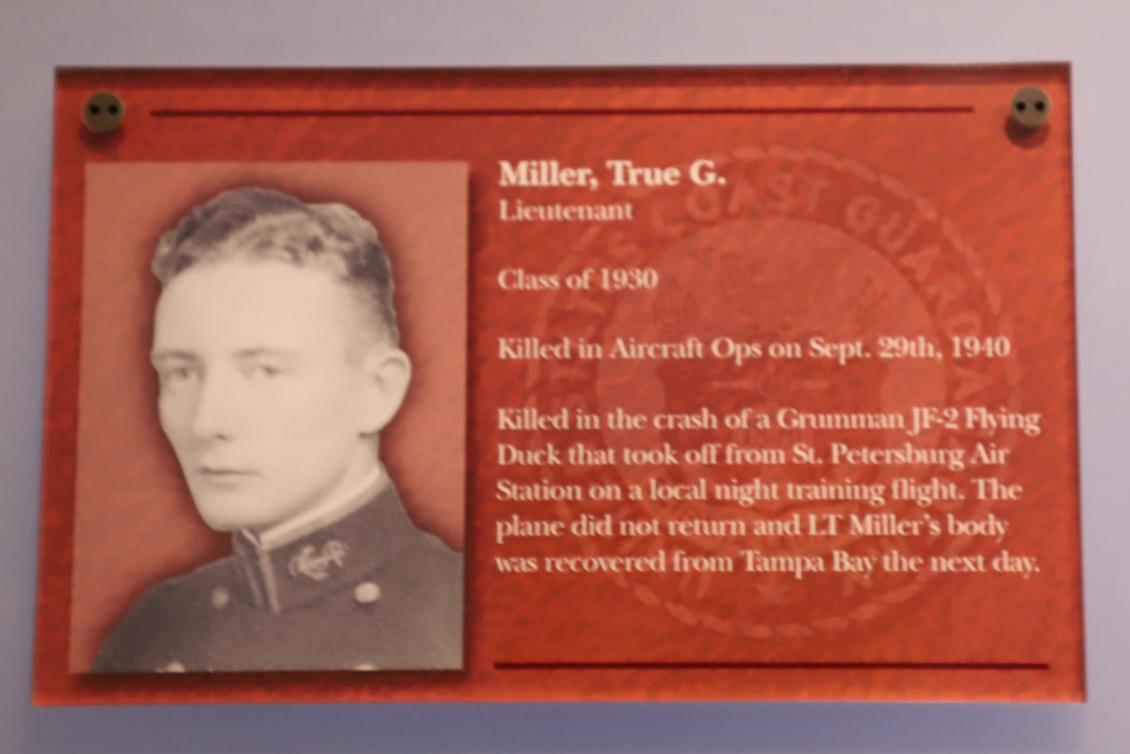 Lt True G Miller Class of 1930 Fatality CG Academy