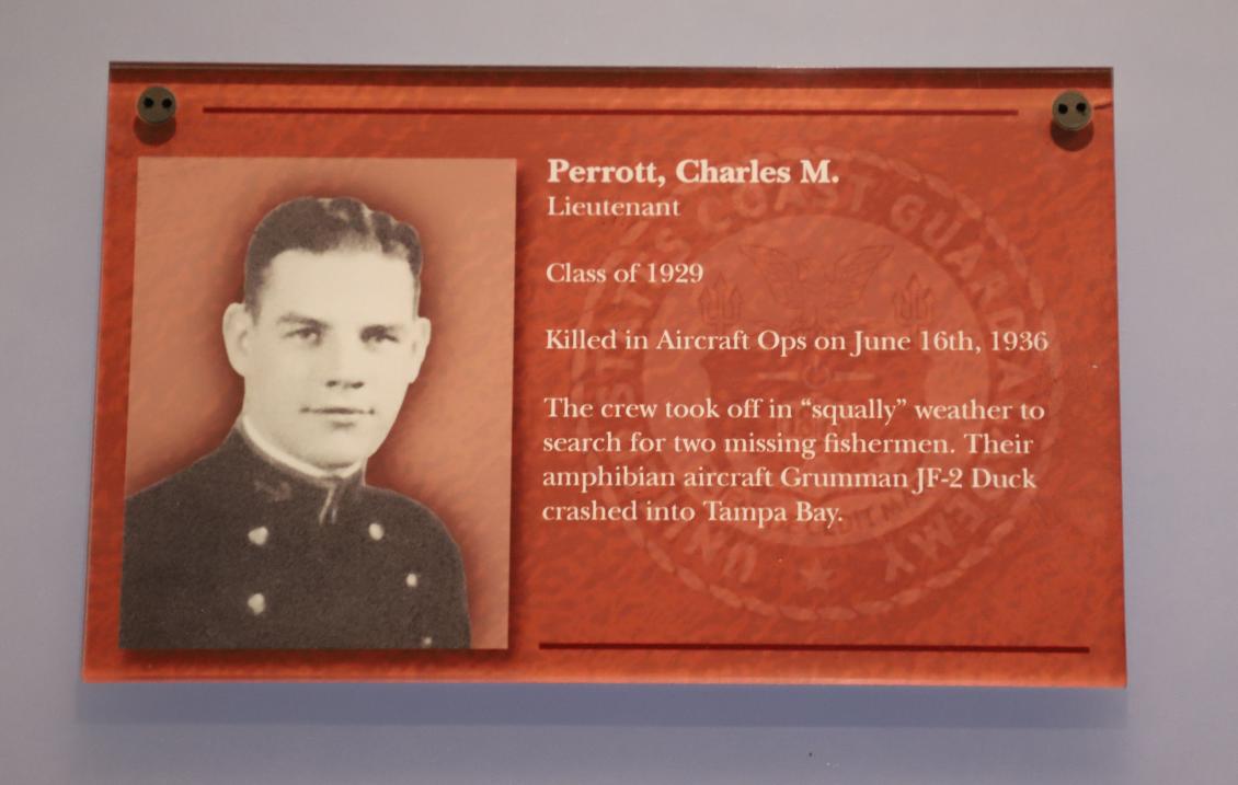 Lt Charles Parrott Class of 1929 Fatality CG Academy