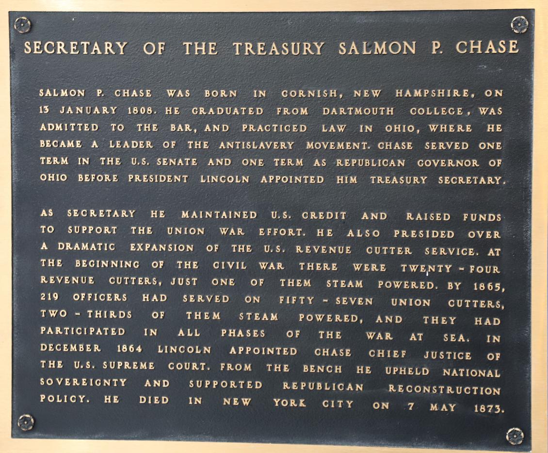 Treasury Secretary - Salmon P Chase