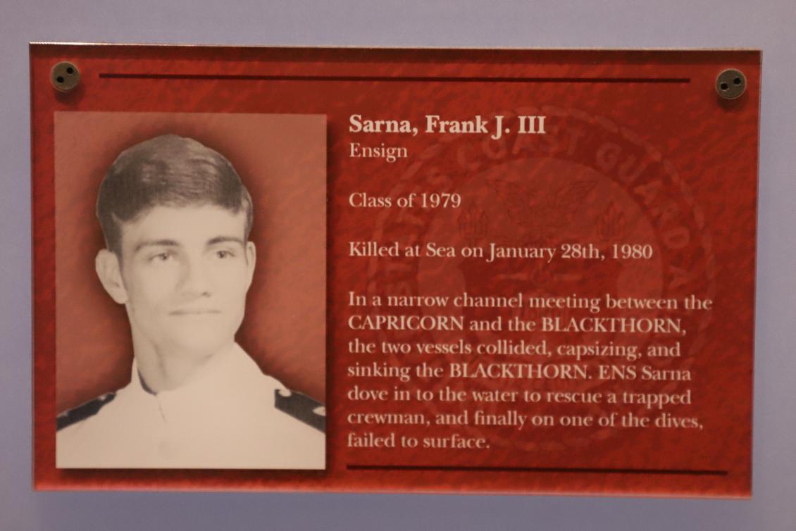 Frank Sarna Class of 1979 Casualty Coast Guard Academy