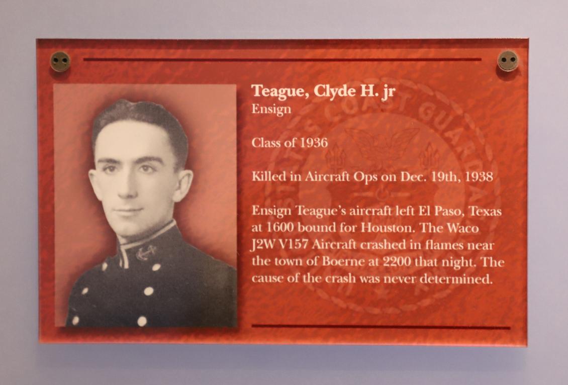 Clyde H Teague Class of 1936 Casualty Coast Guard Academy