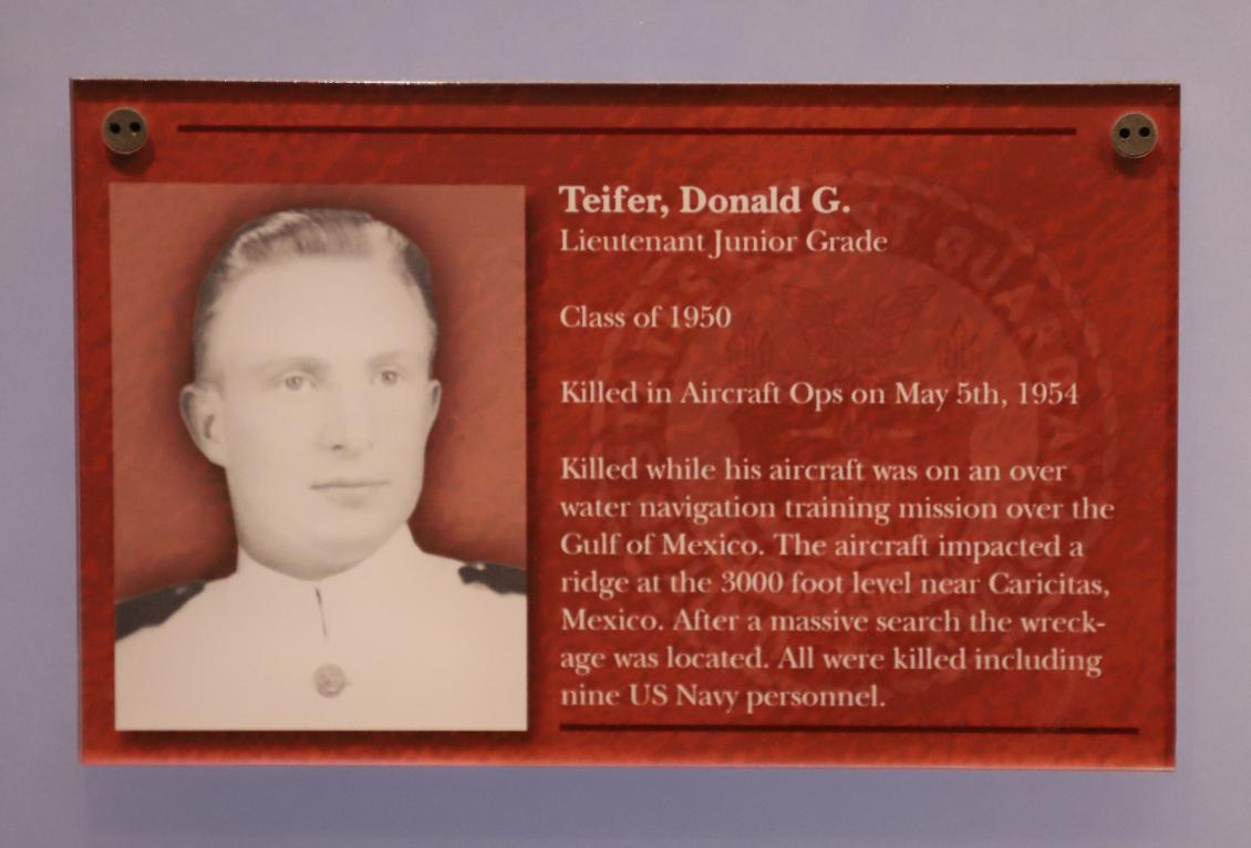 Donald Teifer Class of 1950 Casualty Coast Guard Academy