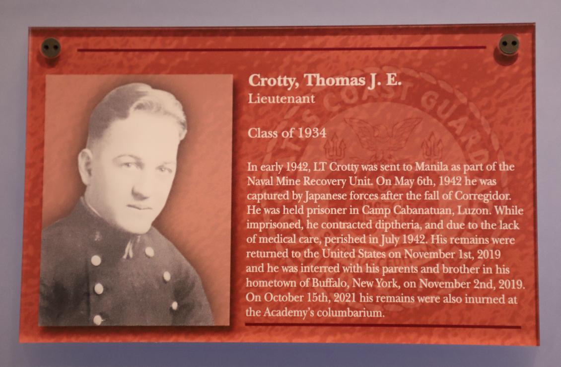 Thomas Crotty Class of 1934 Casualty POW Coast Guard Academy