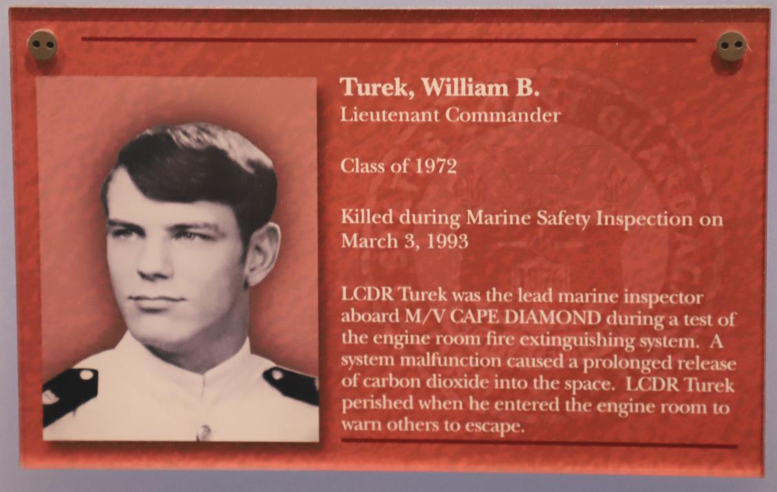 USCG Academy Graduate William B Turek Class of 1972 KIA 1993
