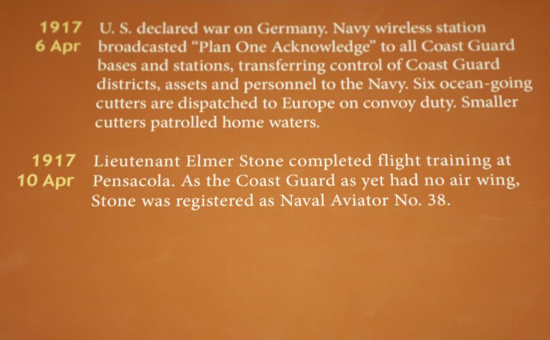 US Coast Guard Academy Museum - Timeline 1917