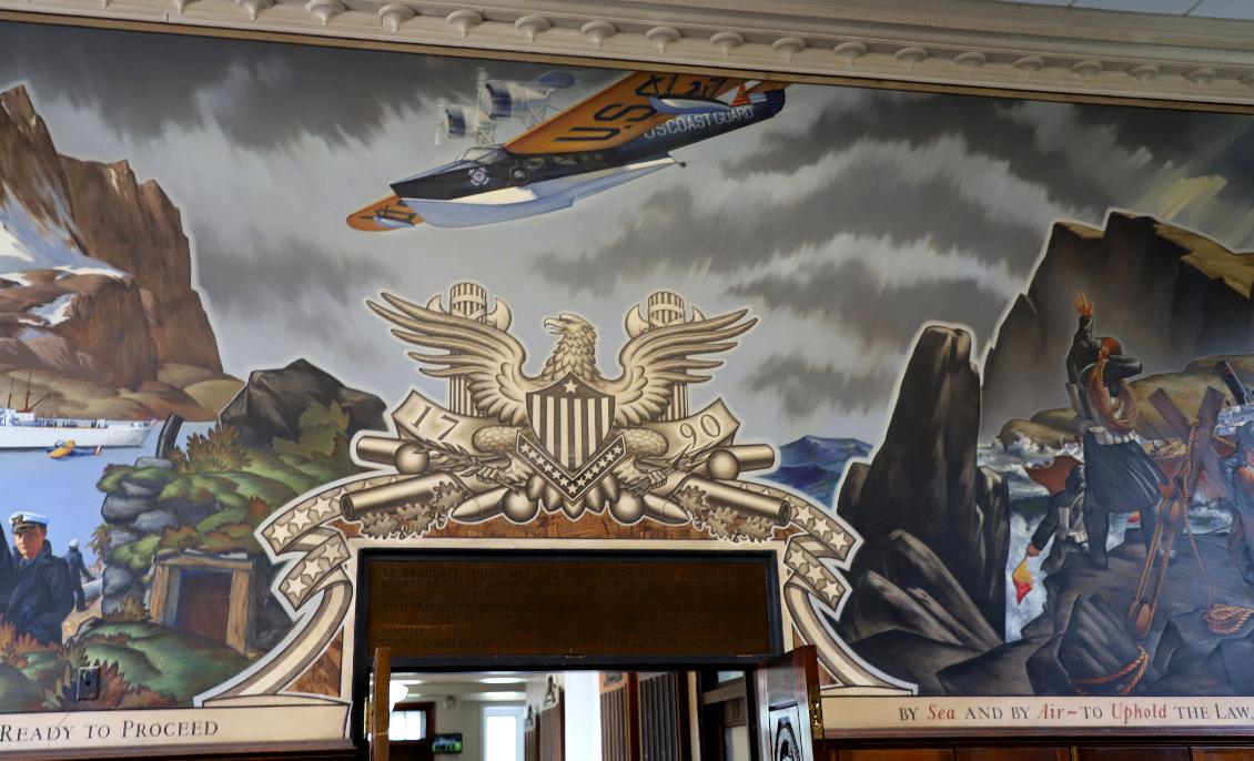 U.S. Coast Guard Academy - Hamilton Hall Mural -  Catalina Sea Plane