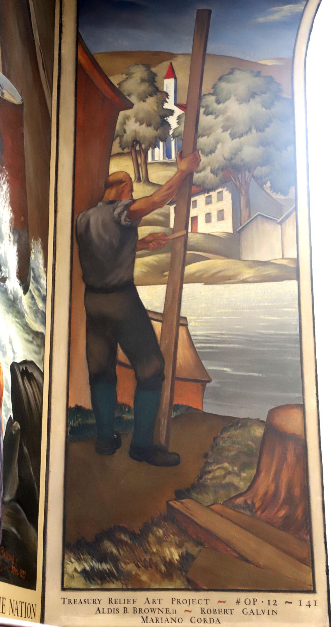 U.S. Coast Guard Academy - Hamilton Hall Mural Project - Artists Browne, Galvin & Corda