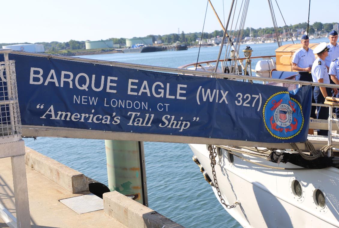 Coast Guard Cutter Eagle Banner - Portland Maine August 6 2023