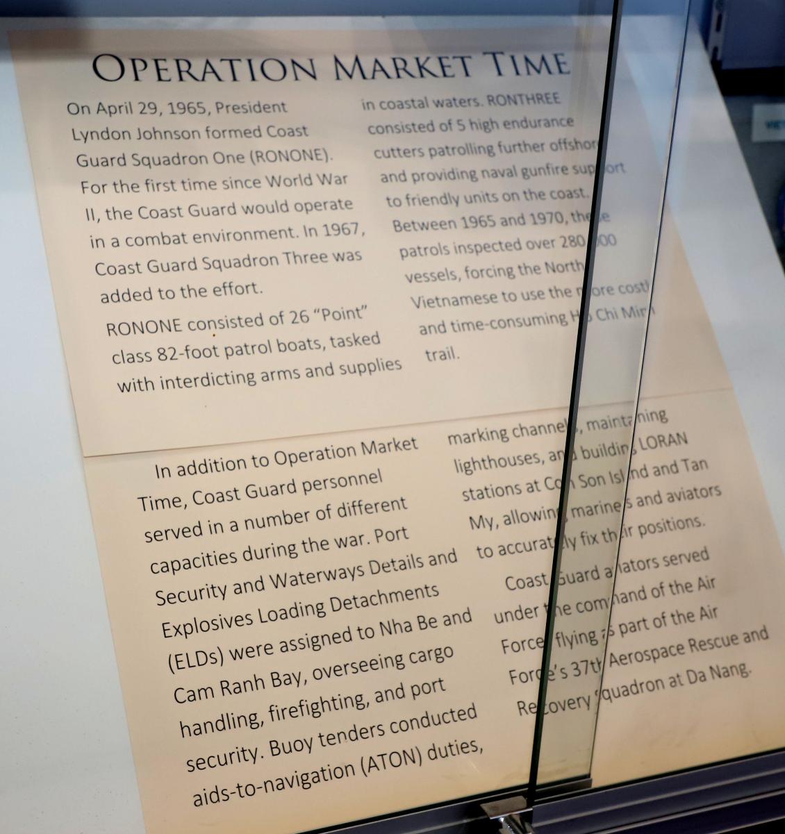 Operation Market Time Vietnam - Coast Guard Heritage Museum - Barnstable Massachusetts