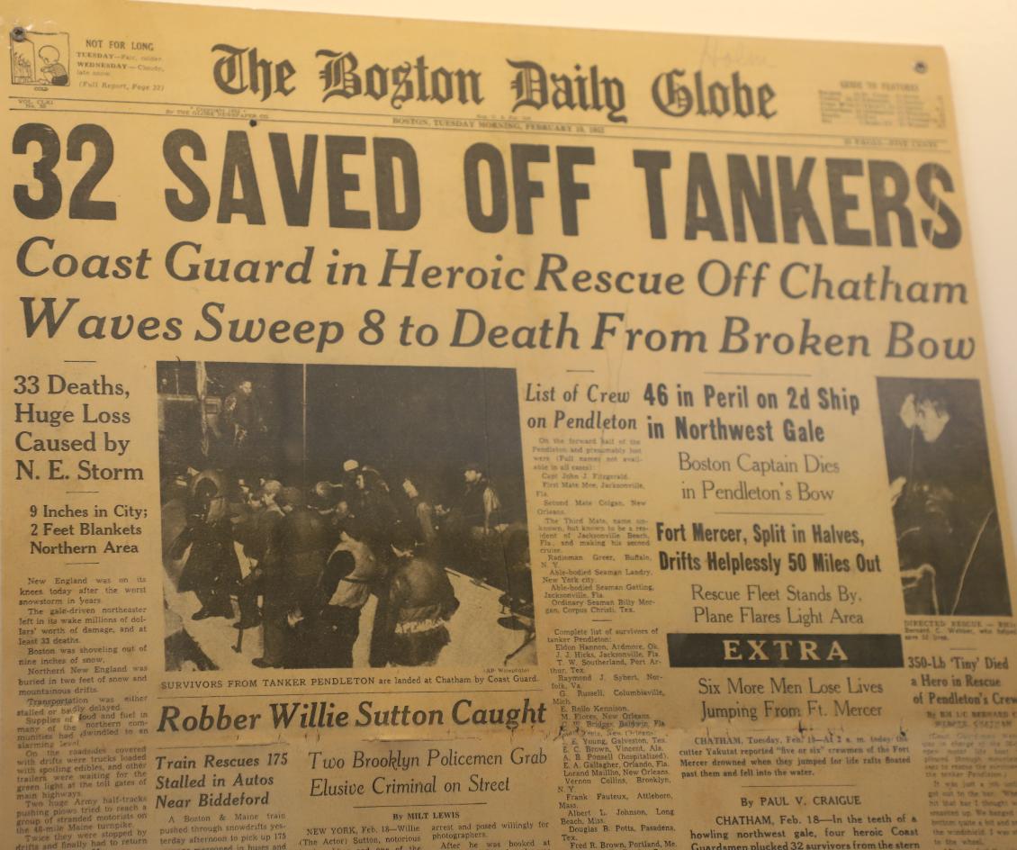 Coast Guard Tanker Pendleton Rescue off Chatham Massachusetts Newspaper