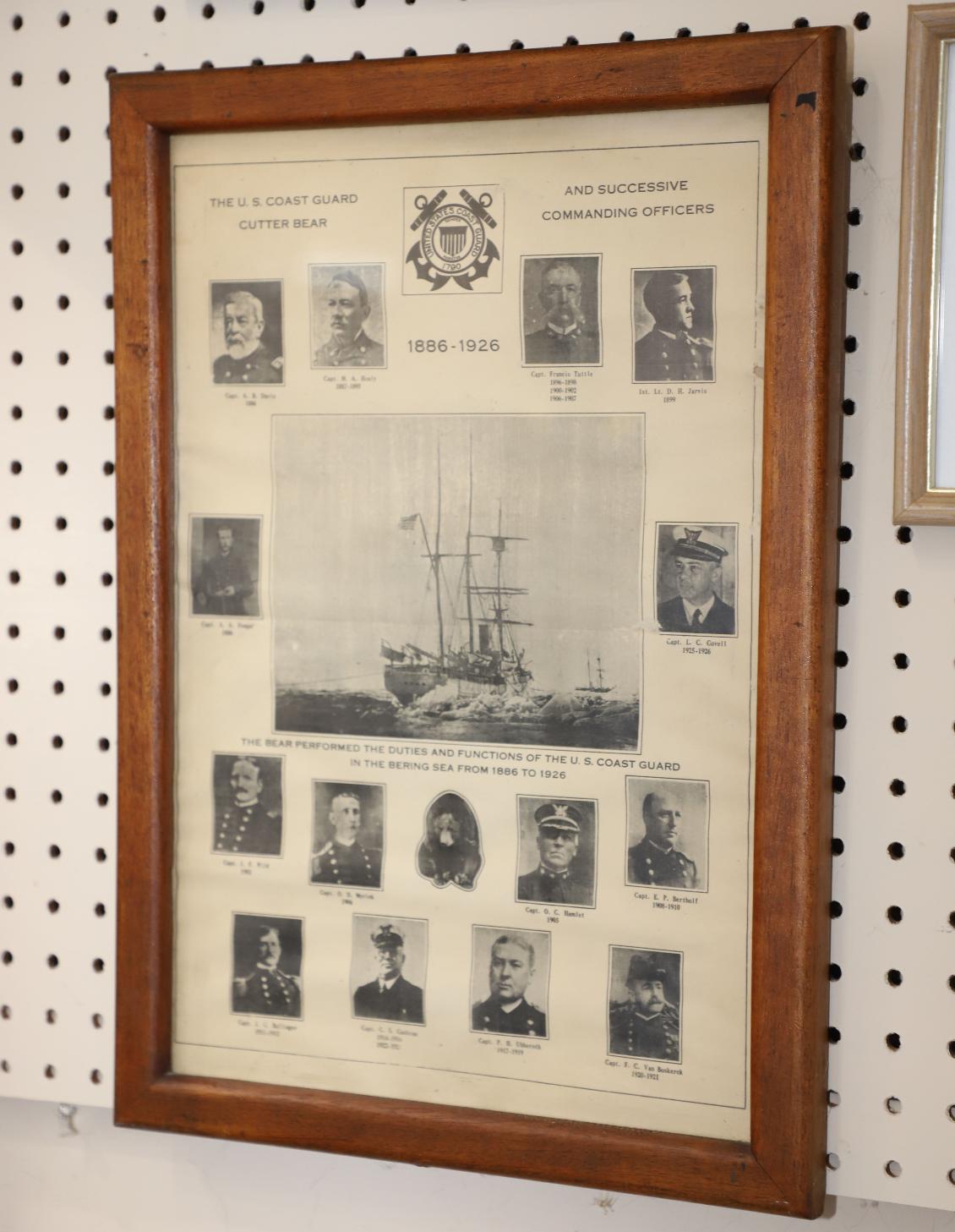 USCG Cutter Bear and Sucessive Commanding Officers - Coast Guard Heritage Museum - Barnstable Mass