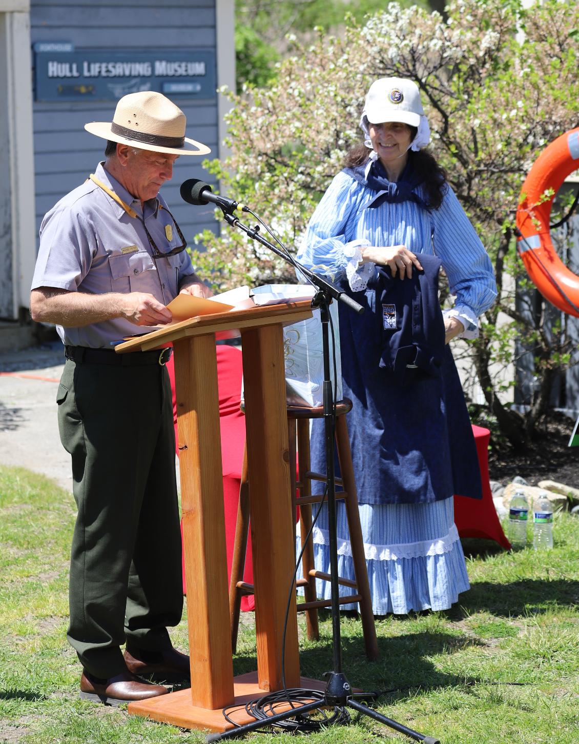 Retirement of Boston Light Keeper Dr. Sally Snowman at Hull Lifesaving Museum May 22 2024 Mike Cressey Boston National Parks