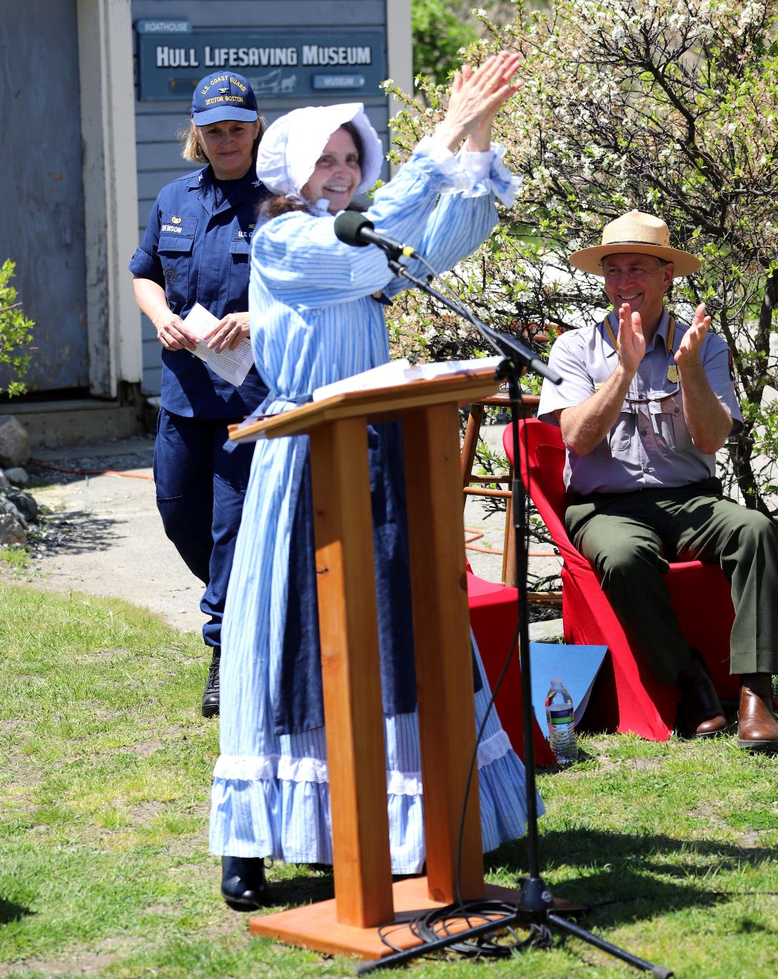 Retirement of Boston Light Keeper Dr. Sally Snowman at Hull Lifesaving Museum May 22 2024 Dr. Sally Snowman Applause