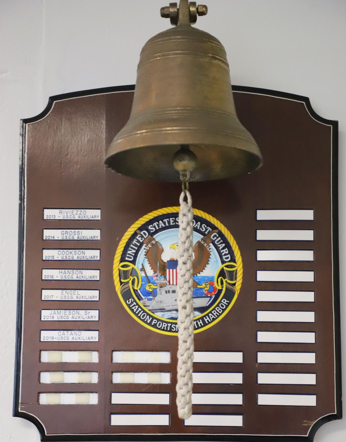 Portsmouth Harbor Coast Guard Station, New Castle New Hampshire - USCG Auxiliary Award Plaque