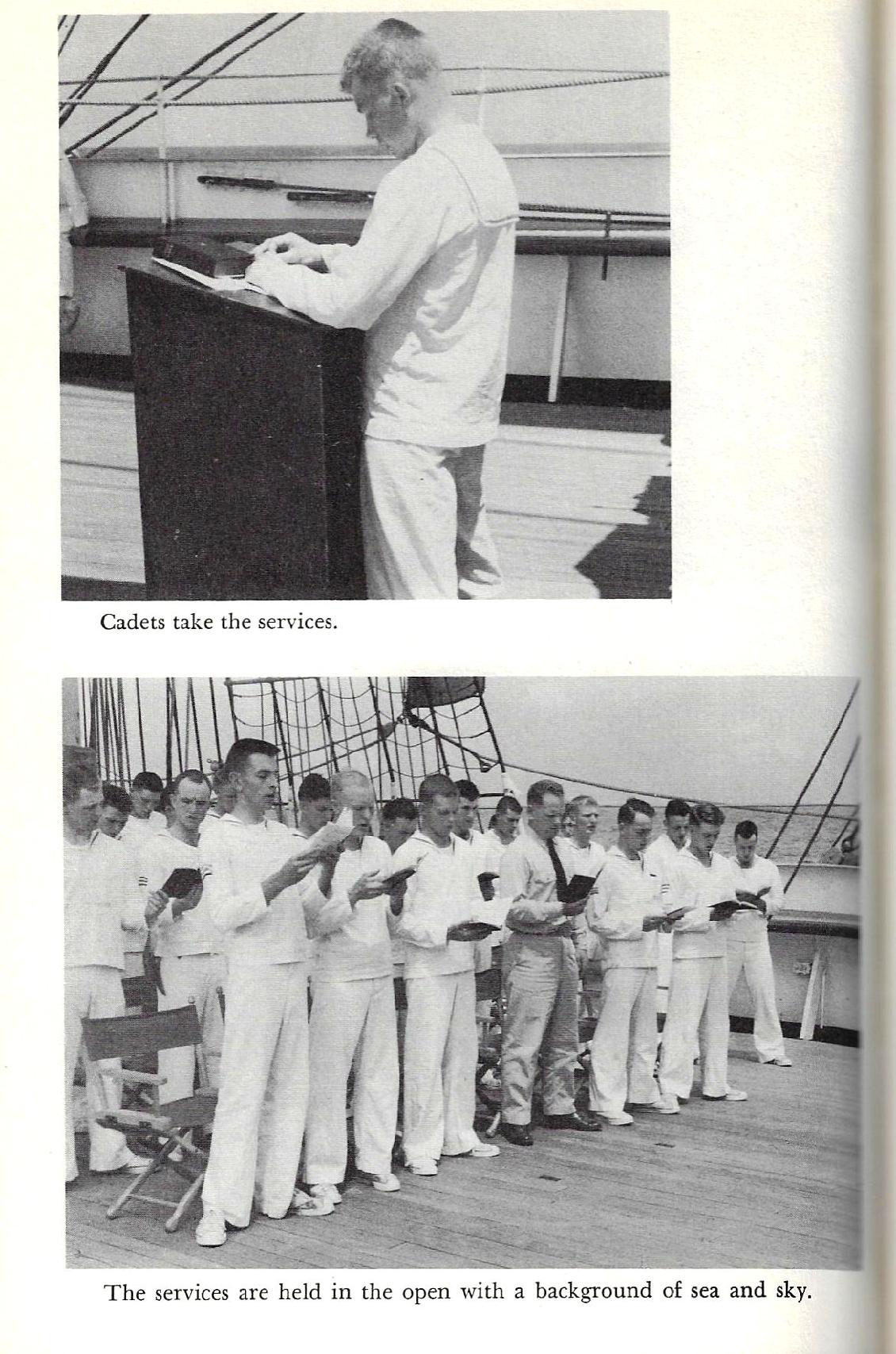 Sailing U.S. Coast Guard Eagle 1955 - Page 150 Sunday Service