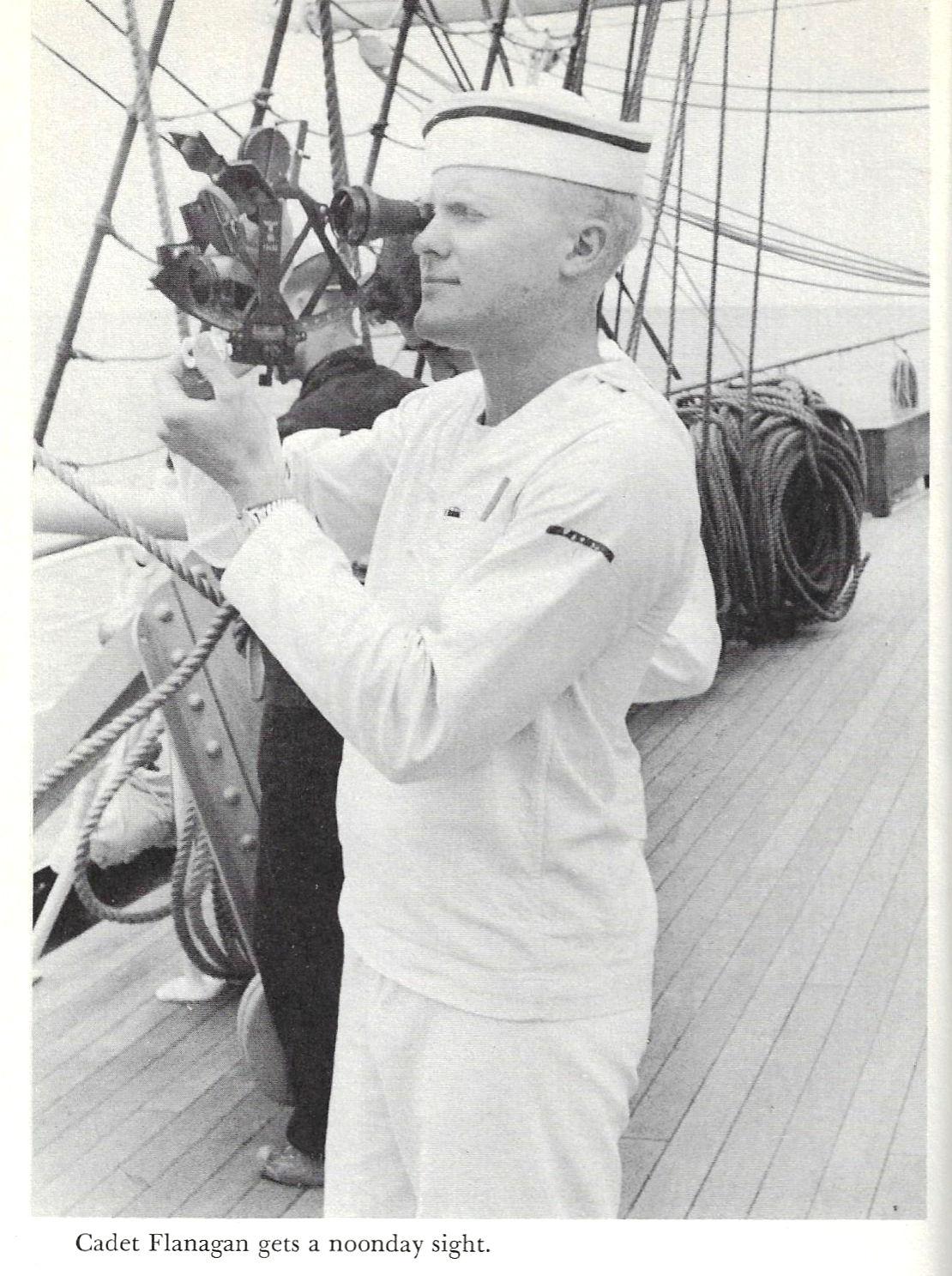Sailing U.S. Coast Guard Eagle 1955 - Page 98 Navigation Cadet Flanigan